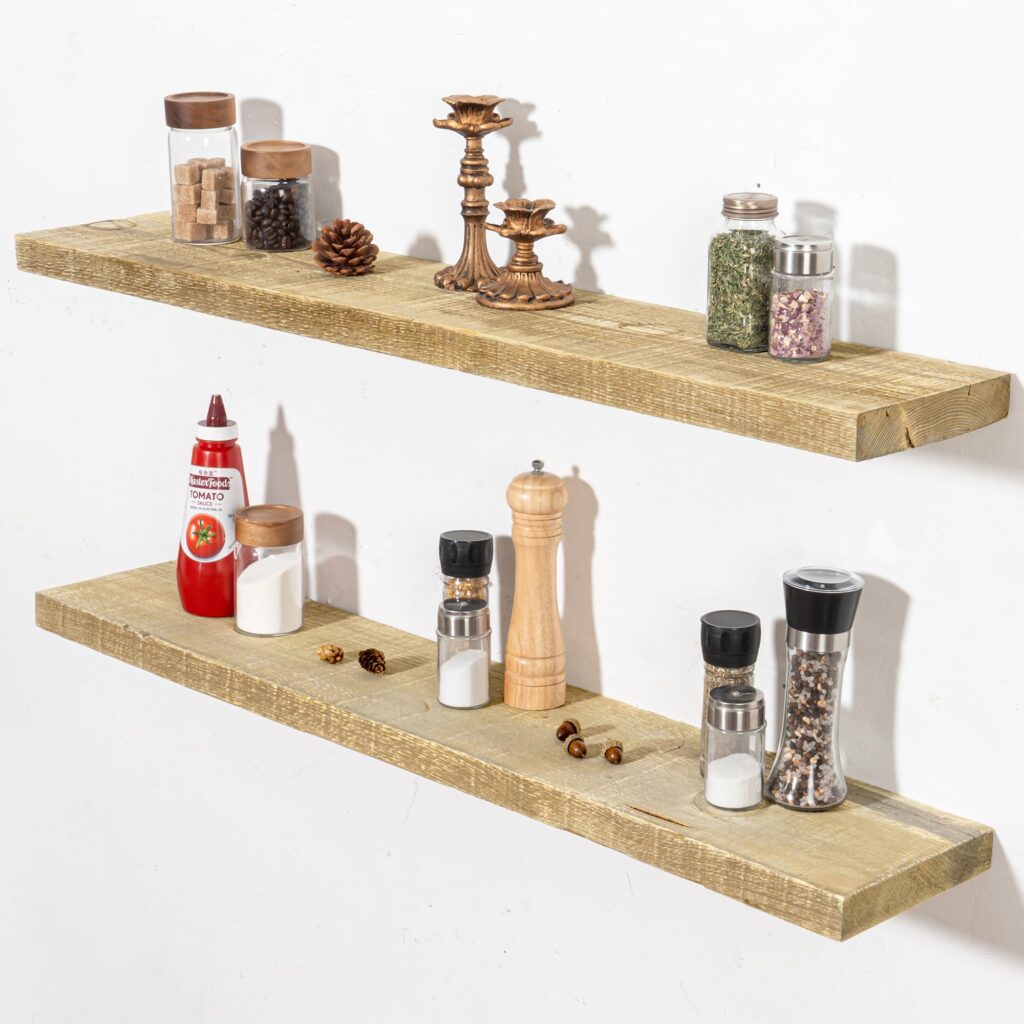 Fun Memories Reclaimed Wood Floating Shelves