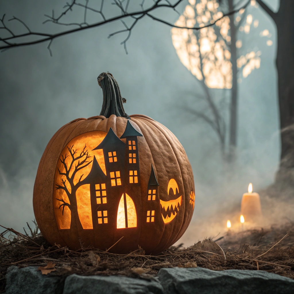 Haunted House Pumpkin - Pumpkin Ideas - urbandropzone