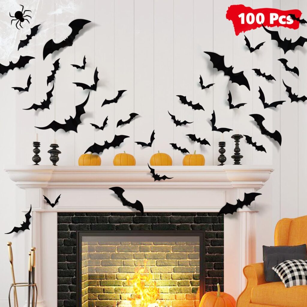 LUDILO 100pcs Halloween Bats