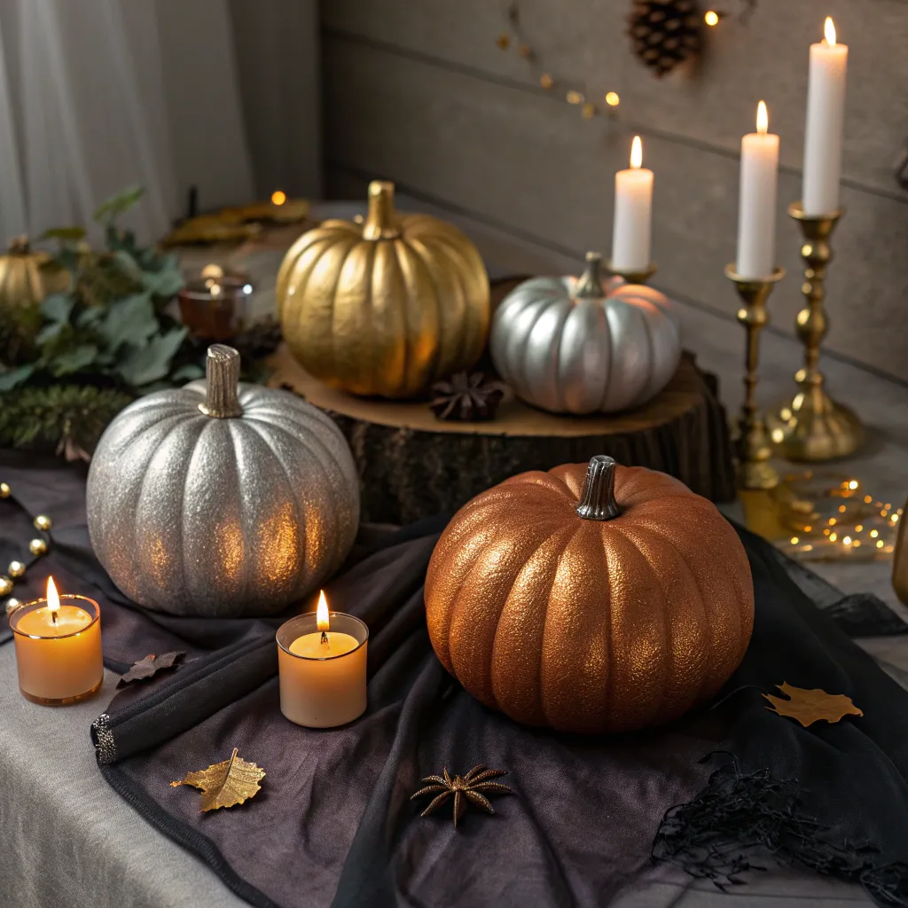 Gold & Silver Metallic Pumpkins