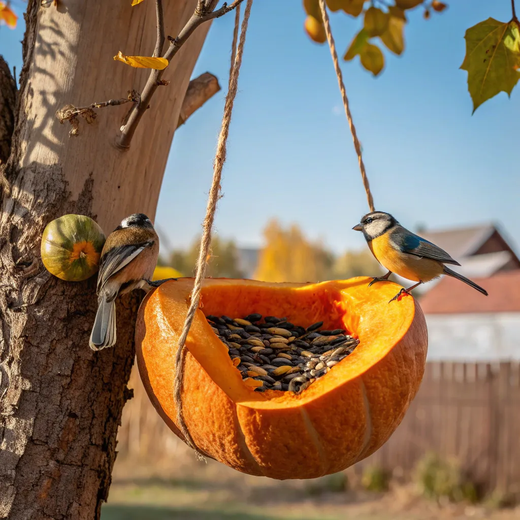 Pumpkin Bird Feeder