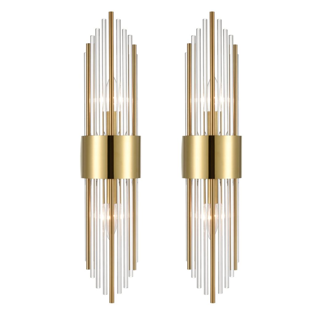 SHAWNKEY Brushed Gold Wall Sconce Set