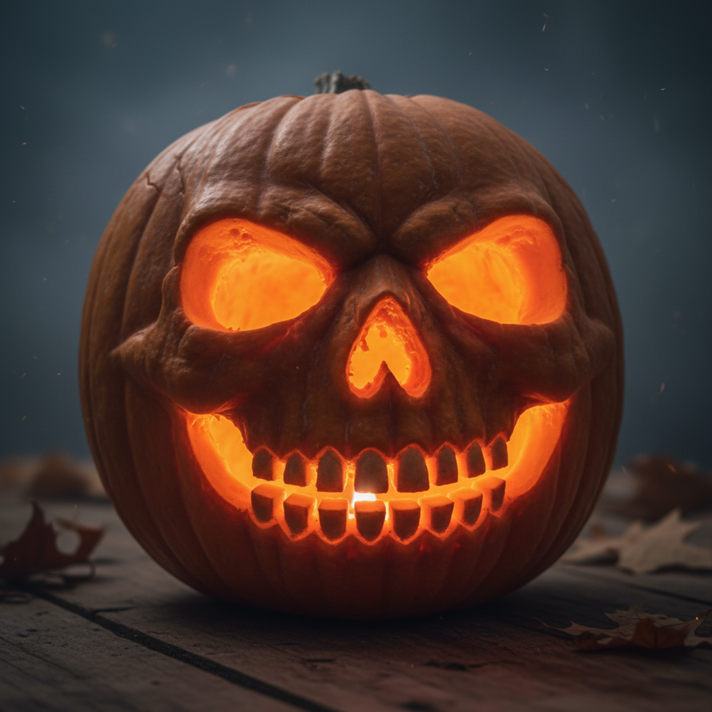Skull Pumpkin - Pumpkin Ideas - urbandropzone