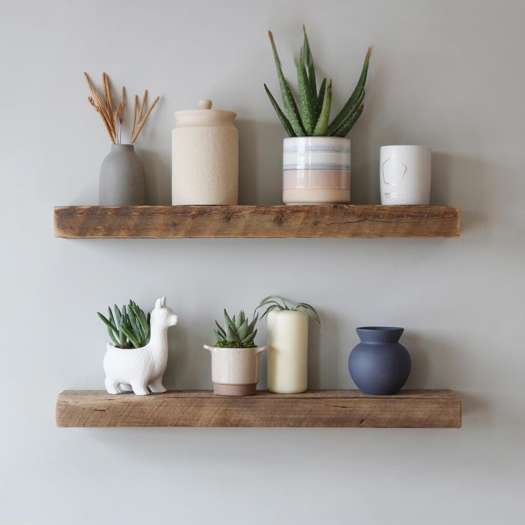 Urban Legacy Reclaimed Barnwood Floating Shelves
