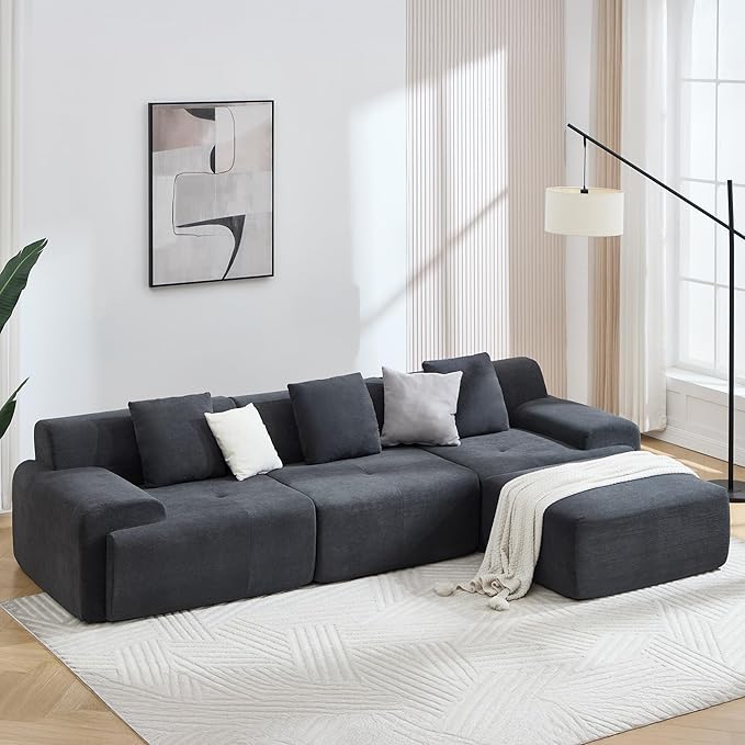 HOMYKA Oversized L-Shaped Sectional Upholstery