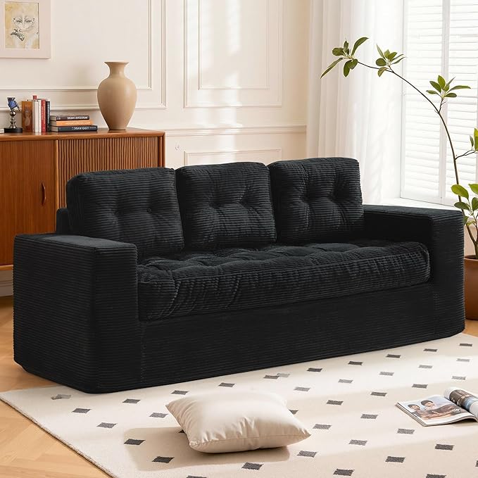 Korser Boneless Corduroy Assembly-Free Apartment Sofa