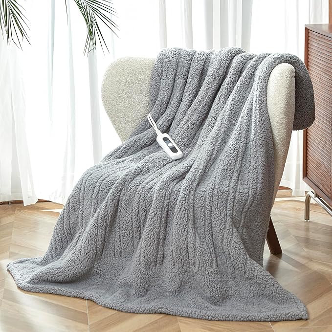 SNUGSUN Heated Blanket Throw
