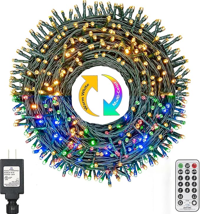 XUNXMAS 394ft Color Changing Christmas Lights